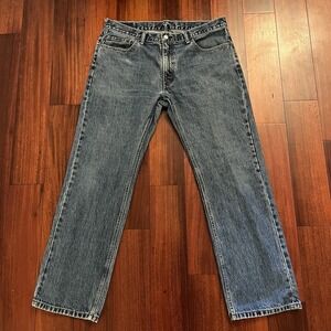 Levis Jeans Mens 36x32 559 Blue Denim Medium Wash Relaxed Straight‎ 100% Cotton